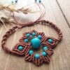 Bohemian Embroidered Macrame Bracelet for Women Model Star