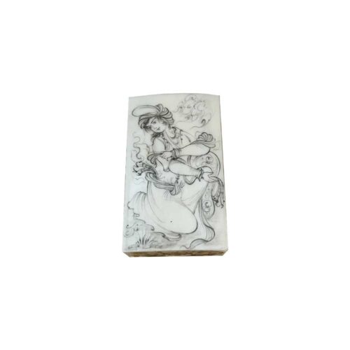 Handcrafted Bone Jewelry Box with Persian-Inspired Shahrzad Pattern