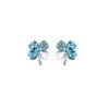 Brass Four Leaf Clover Jewelry Set - Necklace Bracelet Stud Earrings Set for Women
