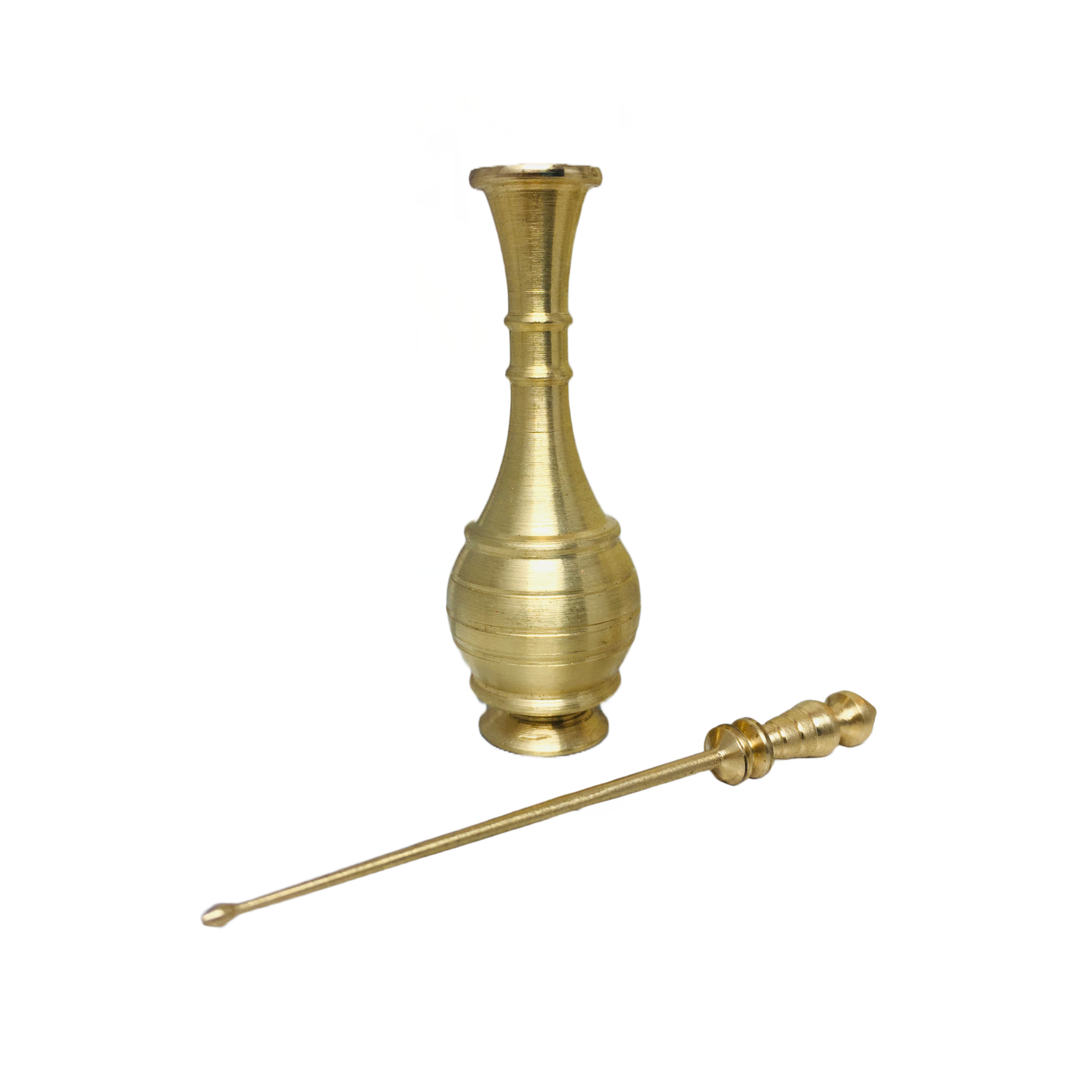 Brass Surma Dani Container for Keeping Kohl Shahzad (x2)