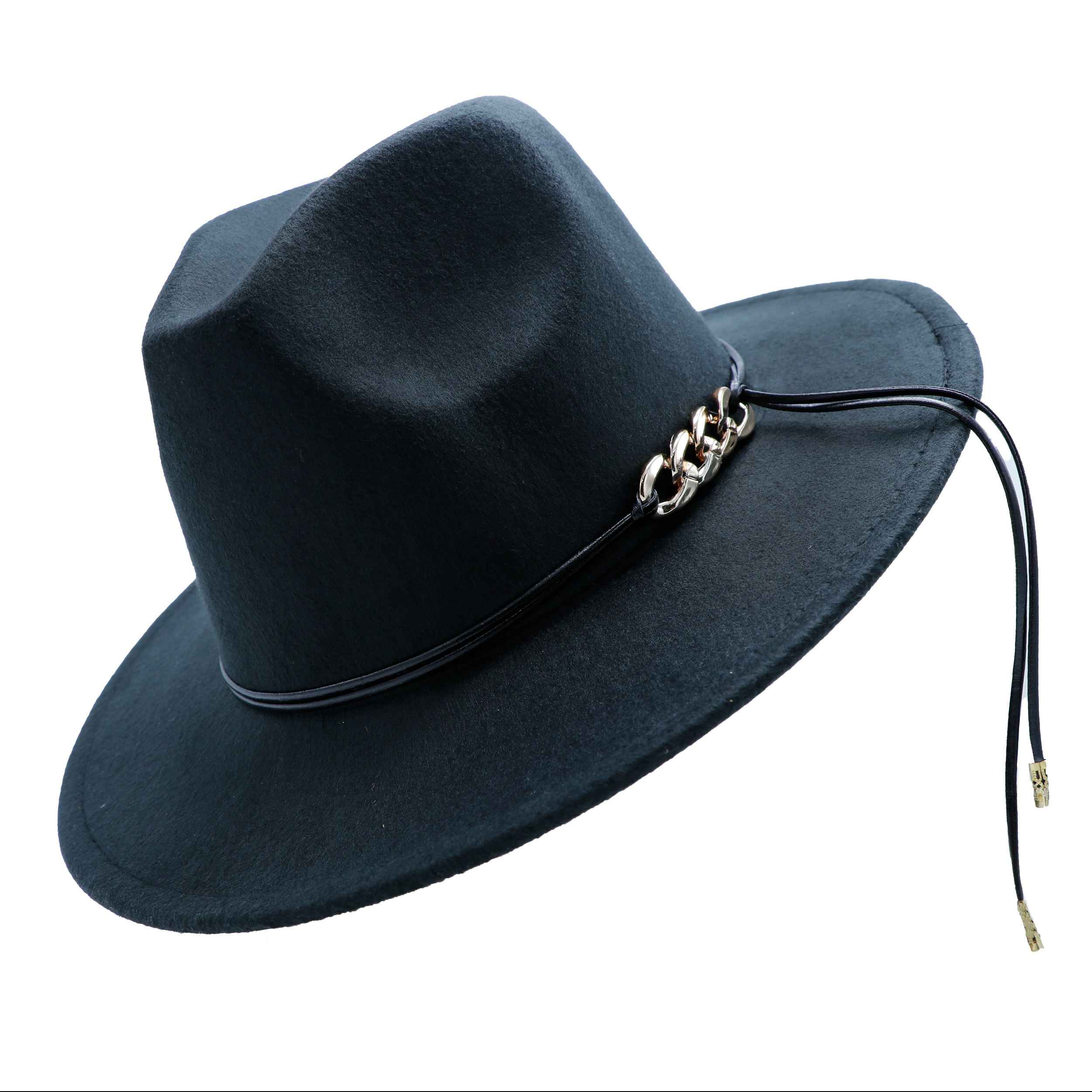 Chapeau Hat in Black Classic for Men Model Fedora