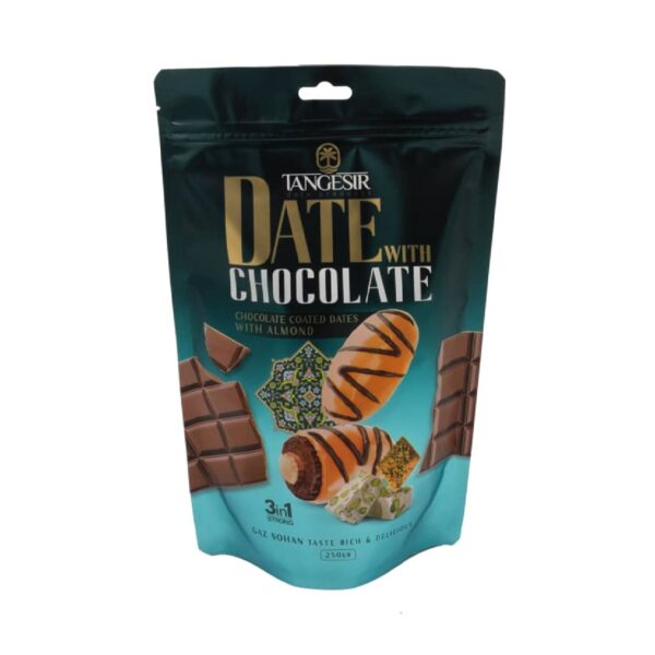 Chocolate Coated Dates with Almond and Gaz & Sohan Taste 250gr (x6)