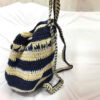 Crochet Casual Backpack with Geometric Design Handmade
