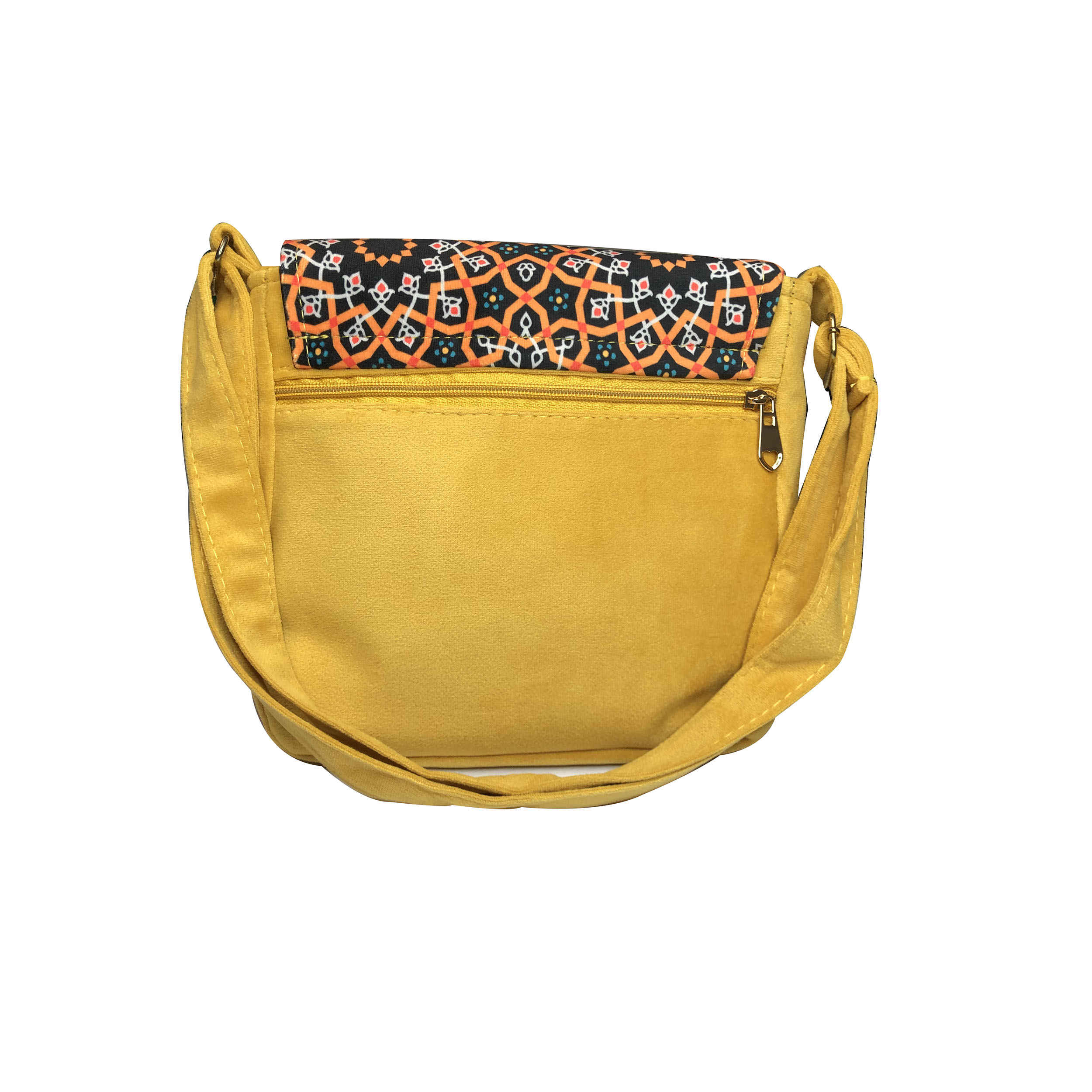 Bohemian Crossbody Shoulder Bag Model Sun with Persian-Inspired Pattern