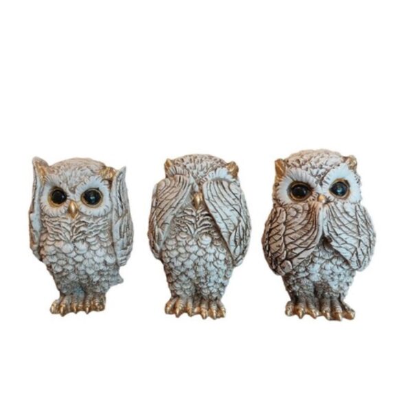 Decorative Baby Owls Figurines - Eyes of Wisdom