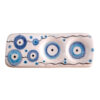 Decorative Ceramic Candle Holder with Evil Eye Design Handcrafted