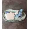 Decorative Ceramic Candle Holder with Polar Bear Design Handcrafted