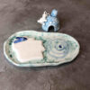 Decorative Ceramic Candle Holder with Polar Bear Design Handcrafted