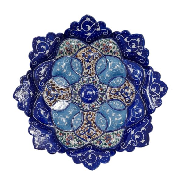 Decorative Copper Plate in Persian Minakari Enamel for Wall & Table Decor