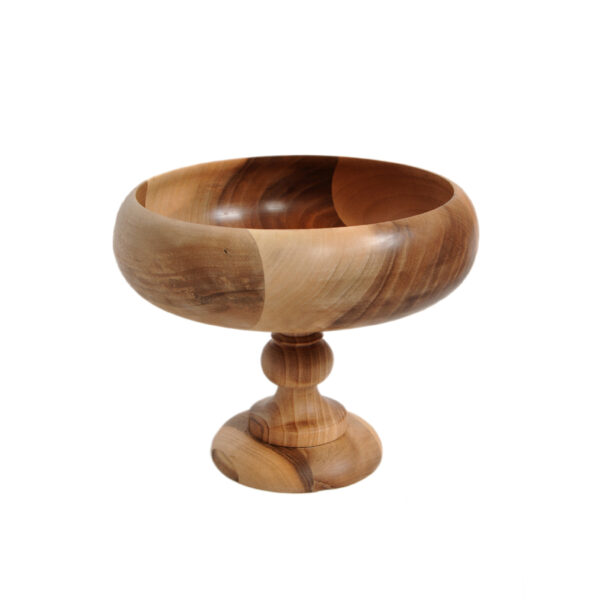 Decorative Footed Wooden Bowl Natural Handcraft