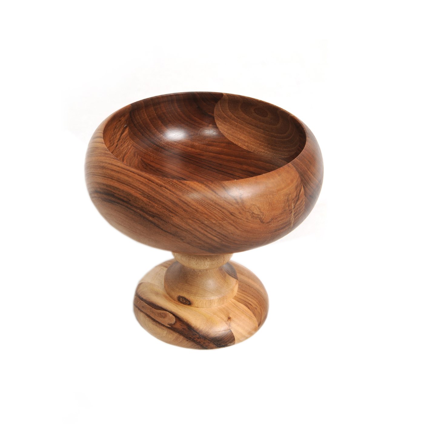 Decorative Footed Wooden Bowl Natural Handcraft