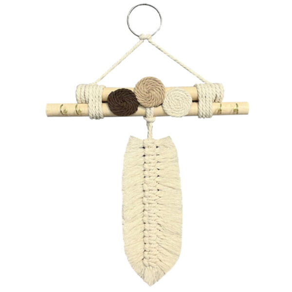 Decorative & Handcrafted Wall Key Holder with Macrame Design