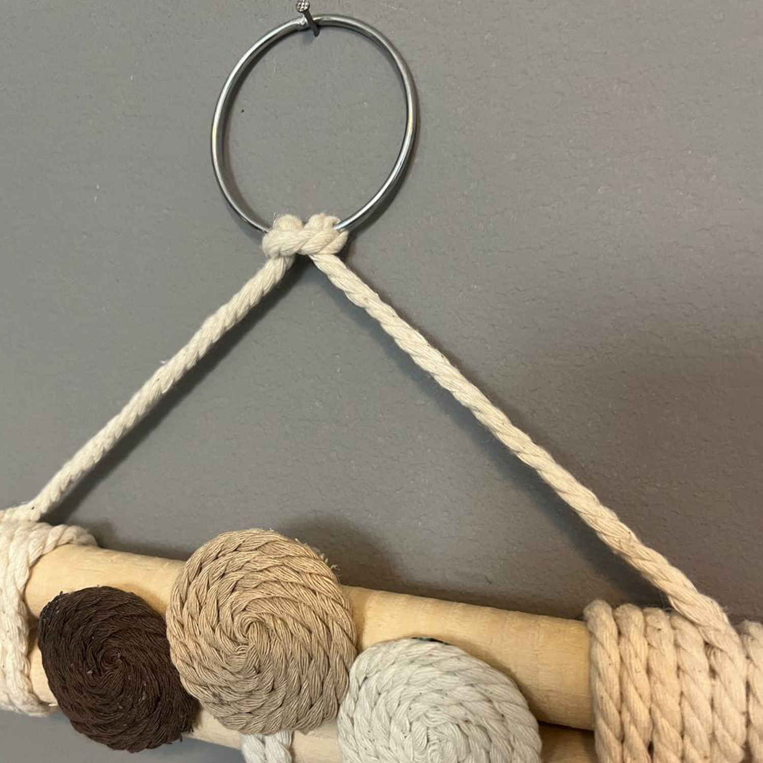 Decorative & Handcrafted Wall Key Holder with Macrame Design - ShopiPersia