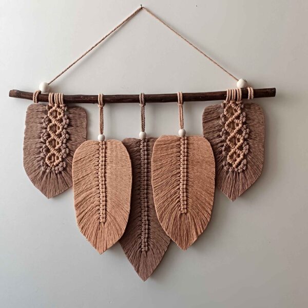 Decorative Macrame Wall Hanging Tapestry Art Model Leaf