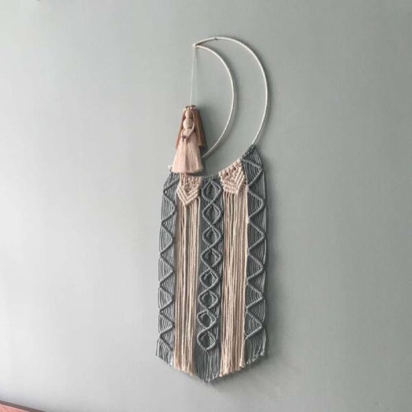 Decorative Macrame Wall Hanging Tapestry Art Model Moon