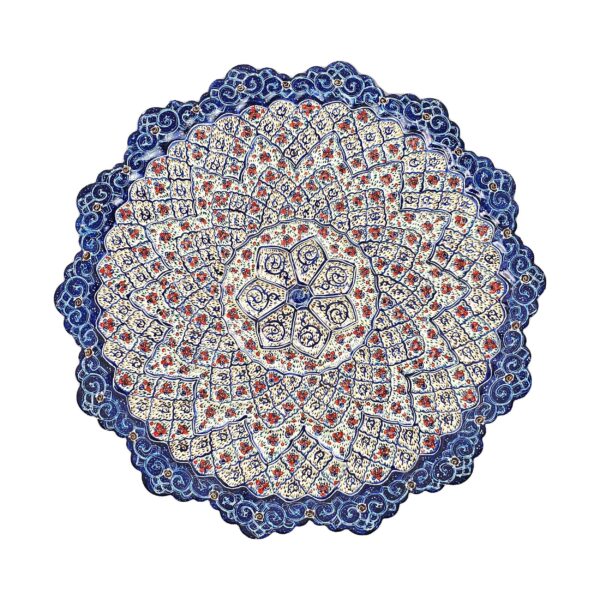 Decorative Minakari On Copper Wall Plate Hand-Painted Enamelwork