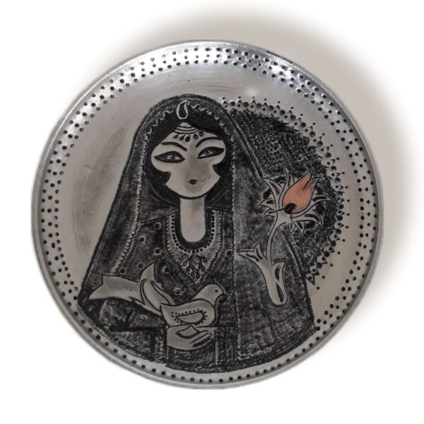 Decorative Persian Copper Plate Hand Engraved Traditional Wall Decor