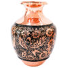 Handcrafted Persian Engraved Copper Vase Decorative with Birds & Flowers Design