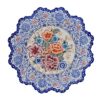 Decorative Persian Minakari Plate Enameled on Copper Flowers