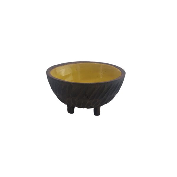 Decorative Pottery Footed Bowl Artistic for Home Decor