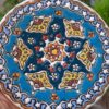 Decorative Pottery Plate In Persian Minakari Art Enamelwork Wall Plate