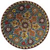 Decorative Pottery Plate In Persian Minakari Handmade Wall Art