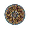 Decorative Pottery Plate In Persian Minakari Handmade Wall Art Floral Paisley