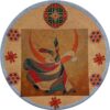 Decorative Pottery Plate for Table & Wall Decor in Whirling Dervish Design