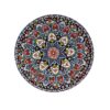 Decorative Pottery Plate with Persian Minakari Painted Embossed Enamelwork