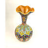 Decorative Pottery Vase with Persian Minakari Hand painted Enamel Art