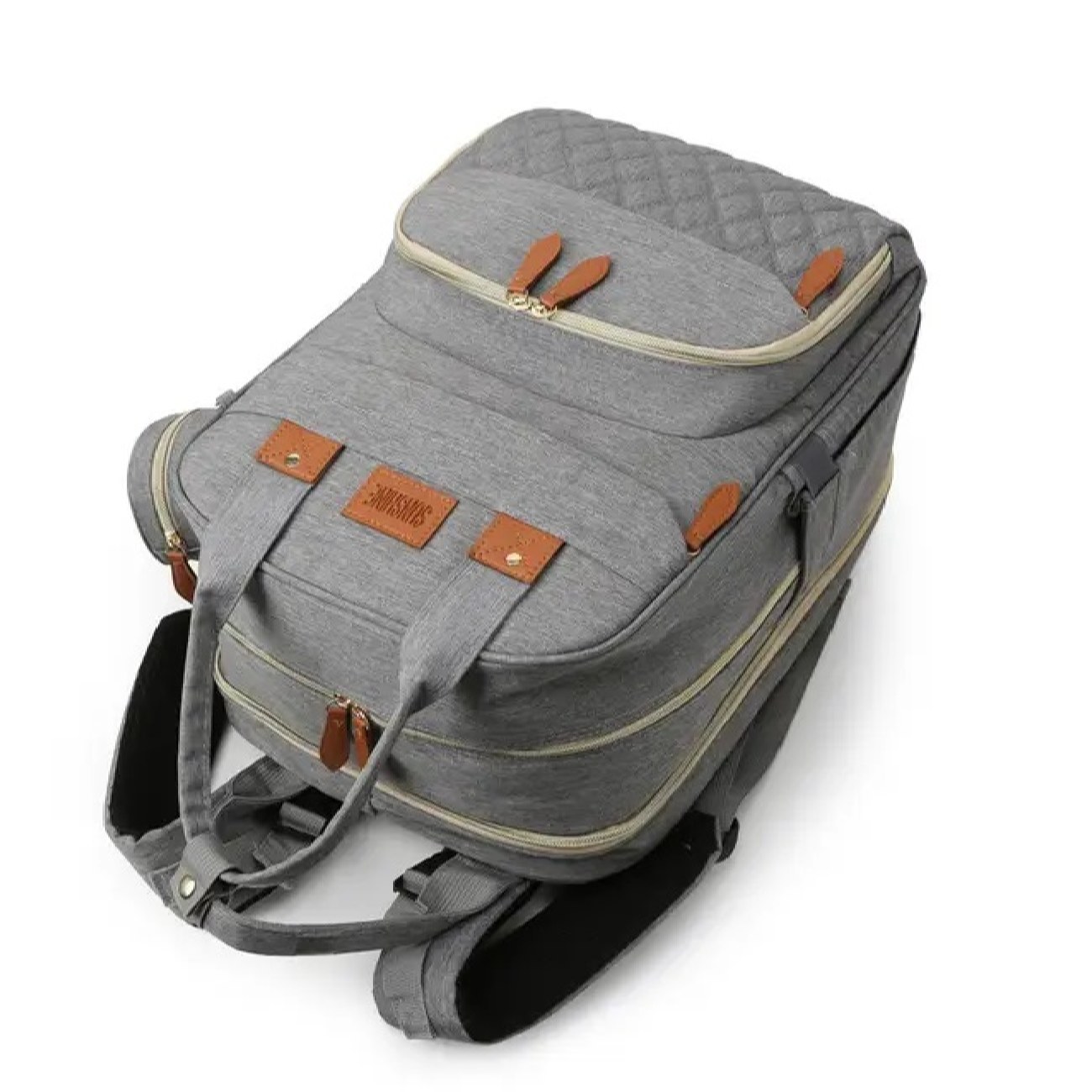 Diaper Bag with Side Pockets for Baby Accessories Model Bed Convertible