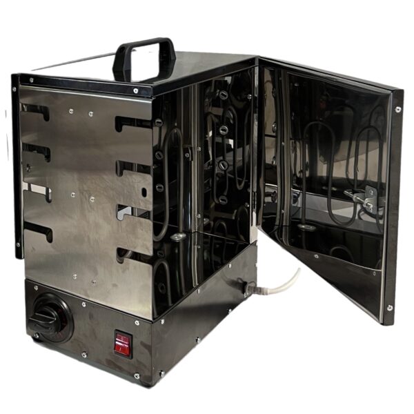 Electric Kebab Grill Burner - 12 Skewers, 2-Sided with Cooking Timer