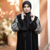 Elegant Loose Fit Abaya for Muslim Women with Embroidered Sleeves