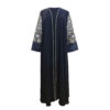 Elegant Loose Fit Abaya for Muslim Women with Embroidered Sleeves