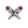 Embroidered Floral Snap Hair Clip Set of 2