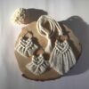 Boho Macrame Earrings and Necklace Set