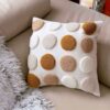 Punch Needle Cushion Cover - Embroidered Geometric Design Pillow Cases (Set of 2)