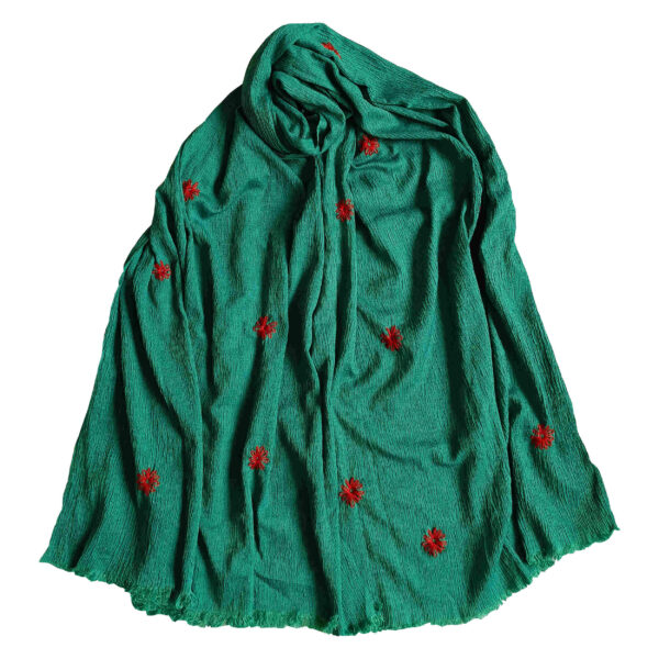 Embroidered Shawl for Women Handmade Model Bloom