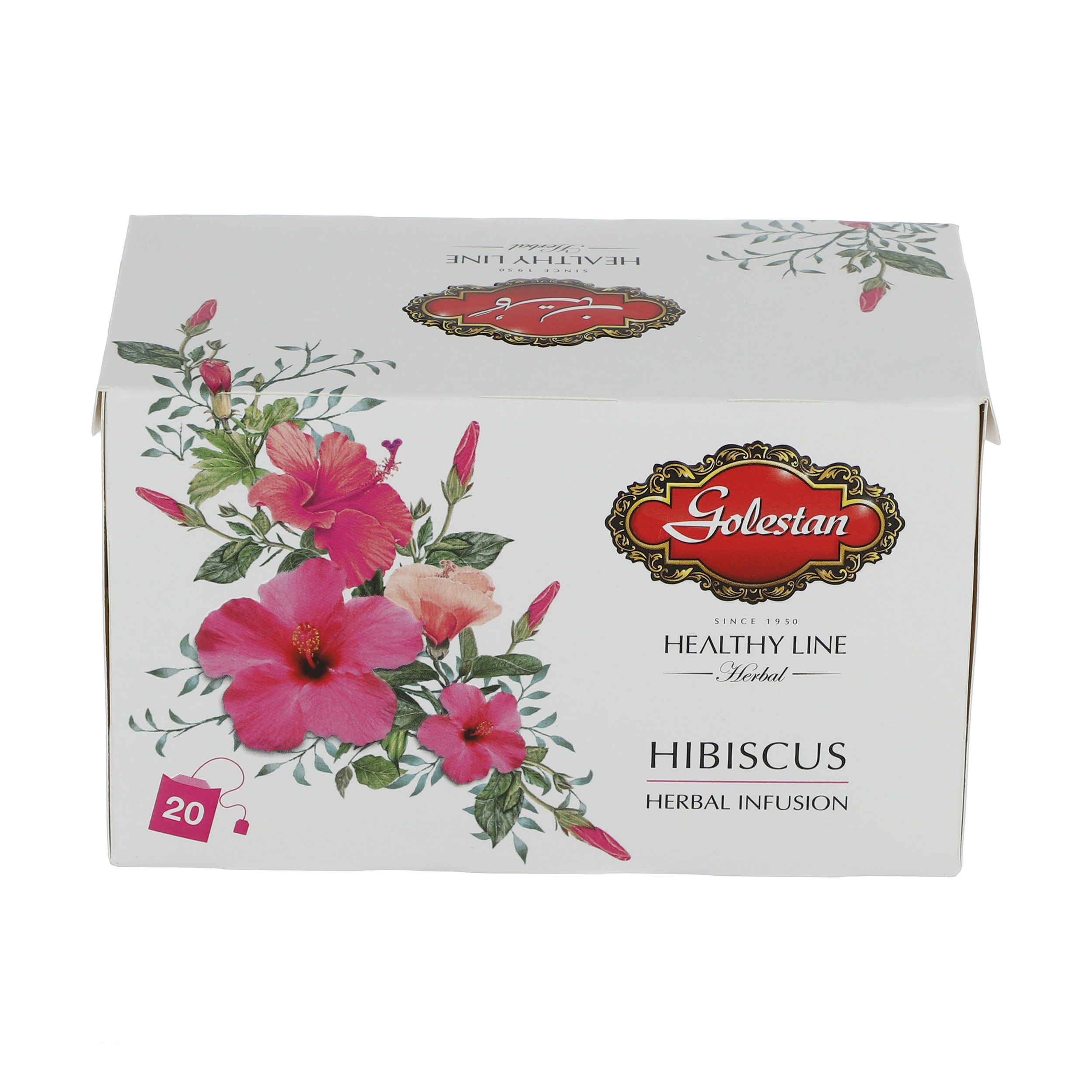 Golestan Hibiscus Herbal Infusion Sour Tea Pack Of 20 (x8)