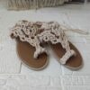 Handcrafted Bohemian Macrame Sling Back Sandals with Soft Sole – Perfect for Summer Styling