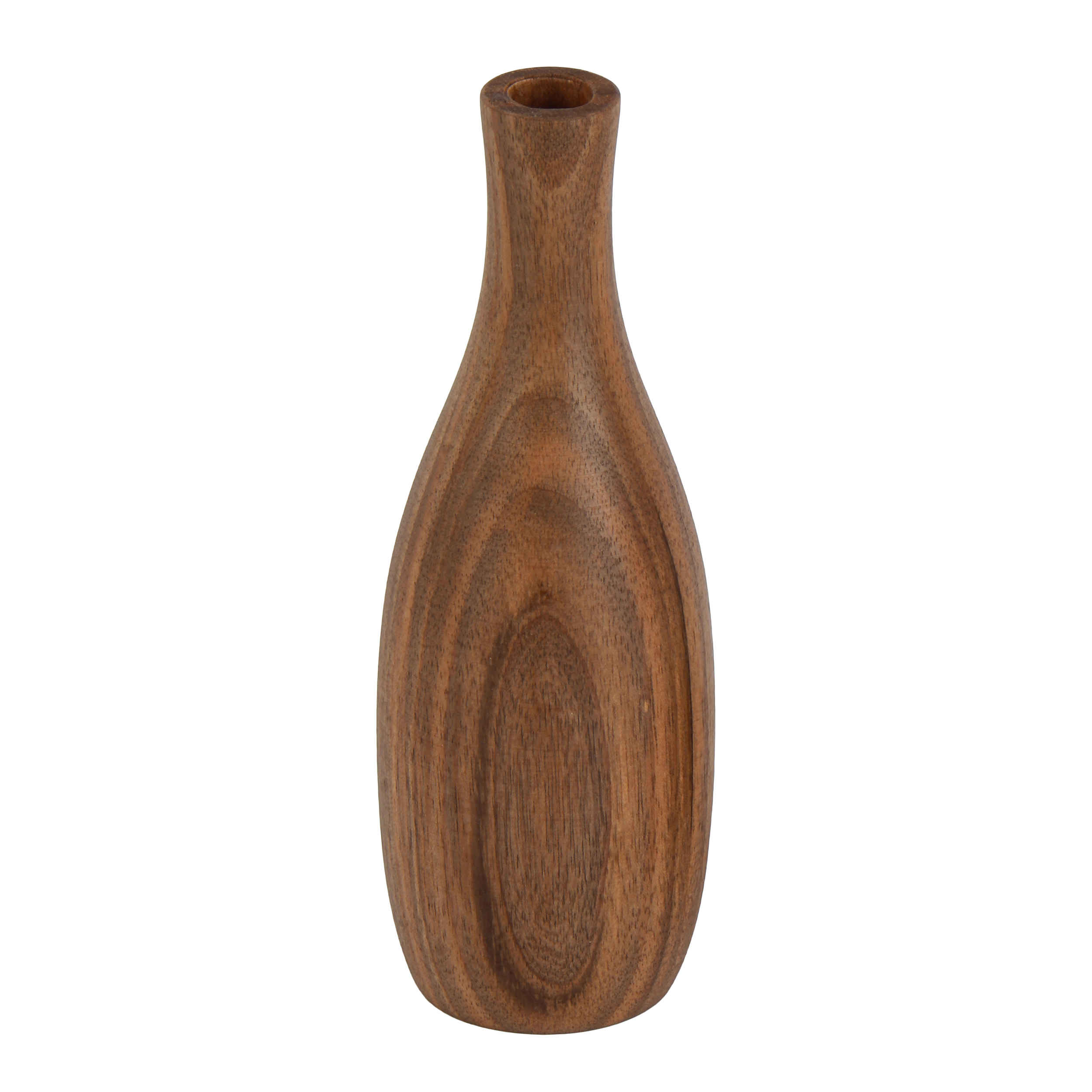 Handcrafted Decorative Bud Vase Made from Natural Solid Wood Rustic – Set of 2