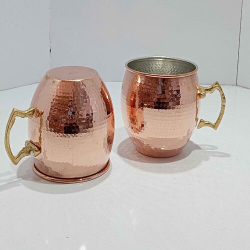 Persian Copper Cup – Handcrafted with Handle for Cold Drinks – Model Yas