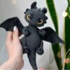Amigurumi Crochet Stuffed Toothless Animal for Kids – Soft & Cuddly Plush Toy