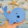 Amigurumi Crochet Stuffed Whale Animal for Kids – Soft & Cuddly Plush Toy