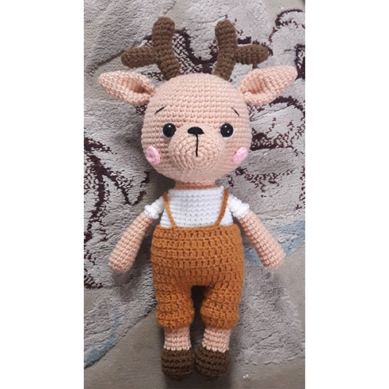 Amigurumi Crochet Stuffed Deer Animal for Kids – Soft & Cuddly Plush Toy
