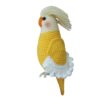 Amigurumi Crochet Stuffed Whiteface Lutino Cockatiel Animal – Adorable & Detailed Plush Toy