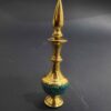 Persian Turquoise Brass Surma Dani for Storing Kohl