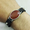 Islamic Bracelet with Leather & Agate Stone Adjustable Surah Al-Kafirun