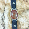Islamic Bracelet with Leather & Agate Stone Adjustable Surah Al-Kafirun