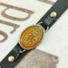 Islamic Bracelet with Leather & Agate Stone Adjustable Ya Zainab E Kubra